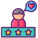 commerce and shopping,speech bubble,heart,love,think,satisfied customer